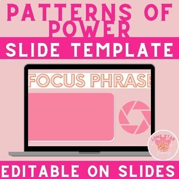 Preview of Patterns of Power Slides Template-Editable!