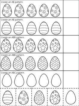 Patterns with Easter Eggs by Eugenia's Learning Tools | TPT