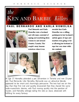 Preview of Paul Bernardo and Karla Homolka - The Ken and Barbie Killers w/key