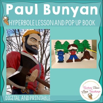 Preview of Paul Bunyan - Tall Tale Activities on Hyperbole | Distance Learning