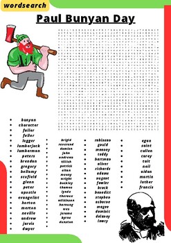 Paul Bunyan Crossword Puzzles