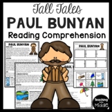 Paul Bunyan Tall Tale Reading Comprehension Worksheet Tall