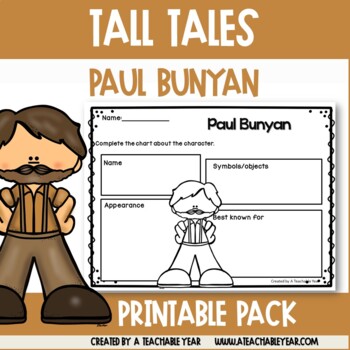 Preview of Paul Bunyan Tall Tales Worksheets and Activities