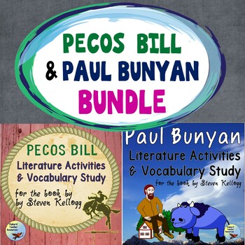 Preview of Reading Comprehension Units Paul Bunyan Pecos Bill Tall Tales Bundle
