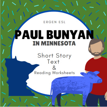 Preview of Paul Bunyan in Minnesota Legend & Folktale: Digital Book & Reading Worksheets