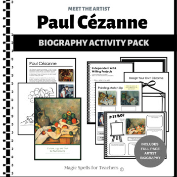 Preview of Paul Cézanne Activities - Paul Cézanne Biography Art Unit - Easy Art Sub Lesson