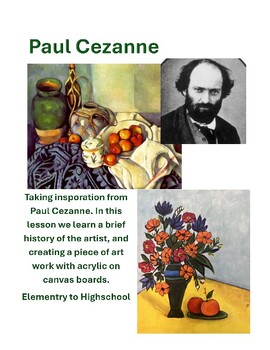 Preview of Paul Cezanne, Acrylic Painting, Still life painting, Paul Cezanne Inspired Art
