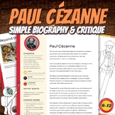 Paul Cezanne Biography Sheet, Critique, Middle School Art 