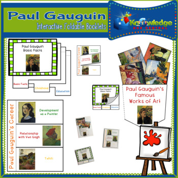 Preview of Paul Gauguin Interactive Foldable Booklets