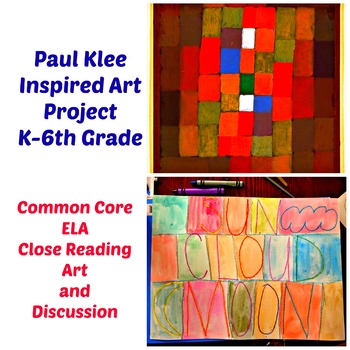 Preview of Paul Klee Art Lesson Word Art Watercolor Painting 1st-5th grade