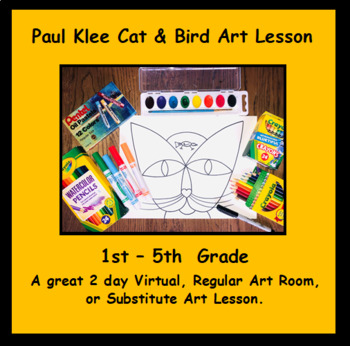 Preview of Paul Klee: Cat & Bird Art Lesson