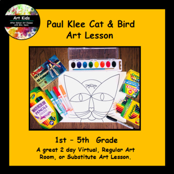 Preview of Paul Klee: Cat & Bird Art Lesson