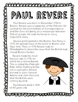 Preview of Paul Revere Bio
