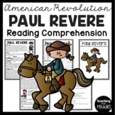 Paul Revere Biography Reading Comprehension Worksheet Revo