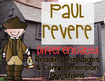 Preview of Paul Revere Differentiated Reading Passages Revolutionary War Leveled Texts