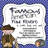 Paul Revere: Famous American Mini Unit {PowerPoint & Printables}