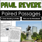 Paul Revere Reading Comprehension Paired Passages Close Re