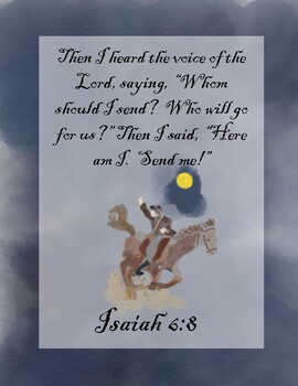 Paul Revere's Ride Bible Verse Printable (Isaiah 6:8)