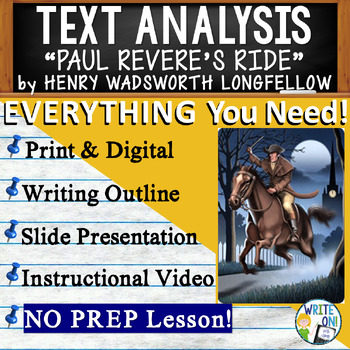 Preview of Paul Revere's Ride - Text Based Evidence - Text Analysis Essay Writing Resource