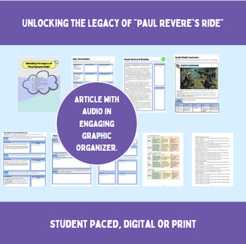 Preview of Paul Revere's Ride Workbook: Literary Analysis and Comprehension Activities