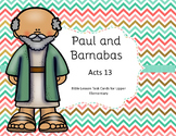 Paul and Barnabas Acts 13 Task Cards for Upper Elementary