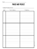 Pause and Predict/Infer Worksheet