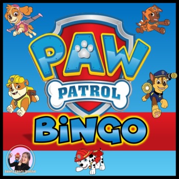 Preview of Paw Patrol BINGO Game: Virtual Therapy & Printable