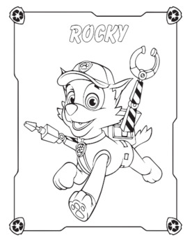 paw patrol coloring pages rocky