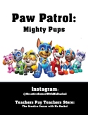 Paw Patrol: Mighty Pups Fine Motor Tracing Worksheets/Activity