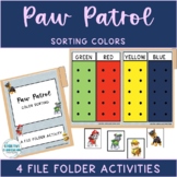 Paw Patrol Sorting Images By Color File Folder Activities