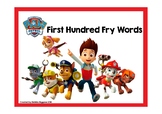 Paw Patrol Themed First Hundred Fry Words Card Game and Bo