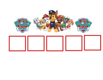 Paw Patrol Token Board by Monica O'Connor | TPT