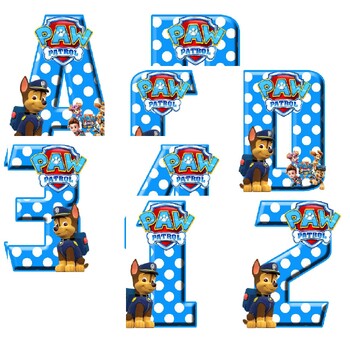 1 Number/Letter Paw - Pat Patrouille