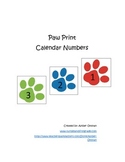 Paw Print Calendar Numbers