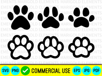 PAW PRINTS BUNDLE Commercial Use Svg, Paws Clipart, Dog Paw Svg, Hunting  Svg, Cricut Paw Svg, Animal Tracks Svg, Tracks Svg, Animal Paw -  Canada