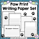 Paw Print Writing Paper with 36 Paper and Line Spacing Choices