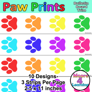 Bulldog Paw Print Letters | Reading | Back to School Bulletin Boards