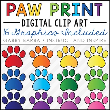 Preview of Paw Prints Clip Art