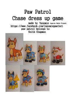 Preview of Paw patrol dress up chase game