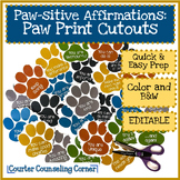 Paw-sitive Affirmations: Paw Print Cutouts and Decals