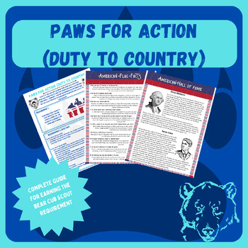 Preview of Paws for Action (Duty to Country), Bear Cub Scout Requirement