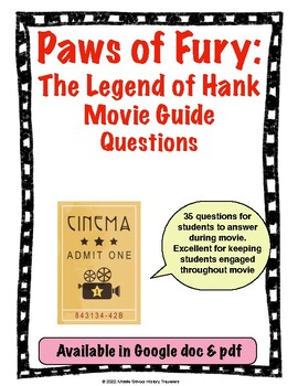Preview of Paws of Fury Movie Guide Questions
