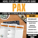 Pax Novel Study: Comprehension & Vocabulary for Sara Penny