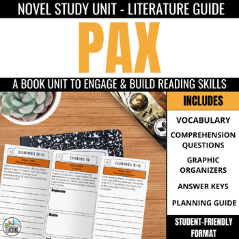 Preview of Pax Novel Study: Comprehension & Vocabulary for Sara Pennypacker's Book