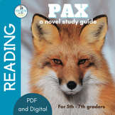 Pax Novel Study Guide Unit  - Reading Comprehension with Q