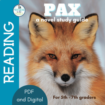 Preview of Pax Novel Study Guide - Vocabulary Reading Comprehension Questions & Activities