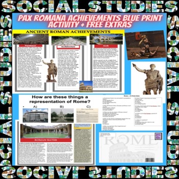 Pax Romana Achievements Blue Print Activity + Free Extras by Mike Luzim