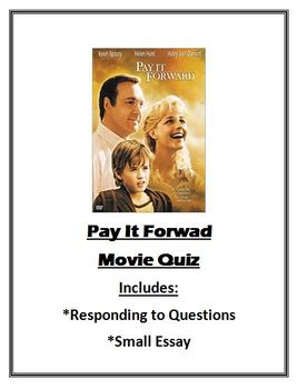 Preview of Pay It Forward Movie Quiz