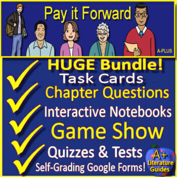 Preview of Pay It Forward Novel Study Unit Activities, Test, Chapter Questions and Quizzes