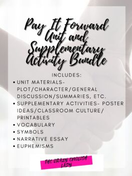 Preview of Pay It Forward Unit and Supplementary Activities
